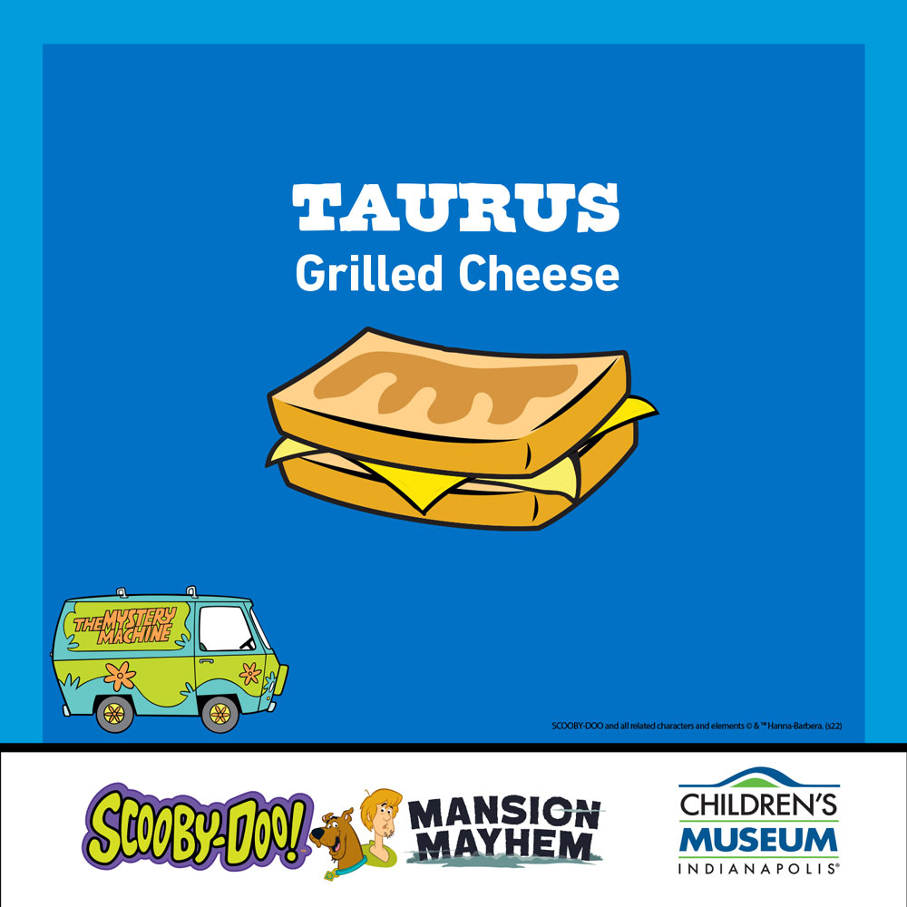 Taurus zodiac sign Scooby sandwich - grilled cheese